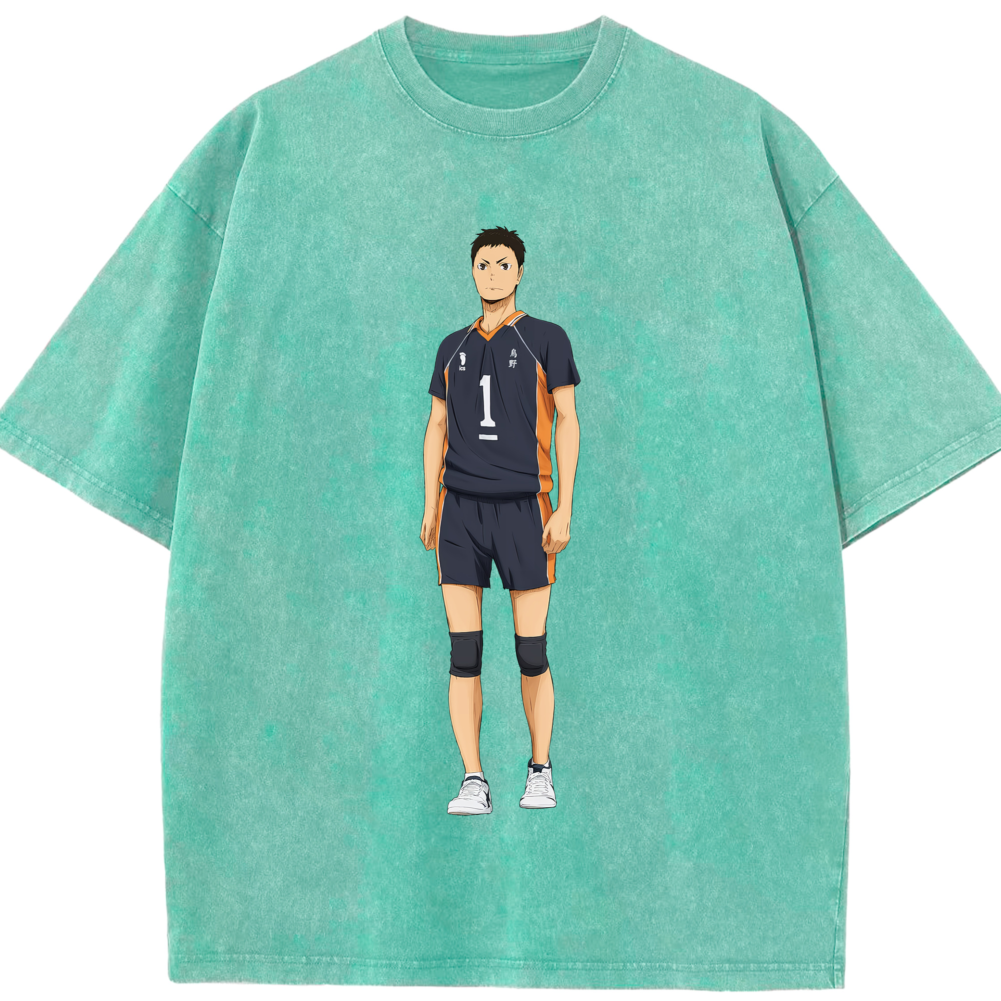 （画像用） ハイキュー!! Haikyu!! 綿100% ヴィンテージ風 半袖Tシャツ（フロントプリント）